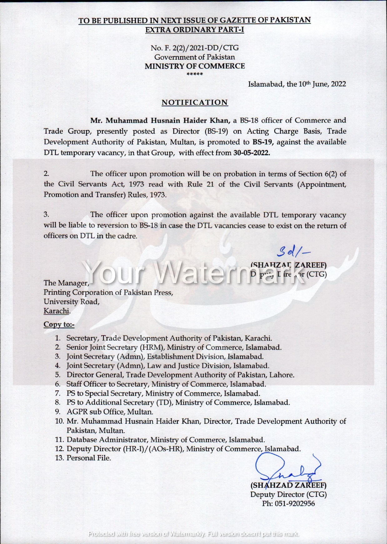 Notfication of BS 18 officers promoted to BS 19 page 0004