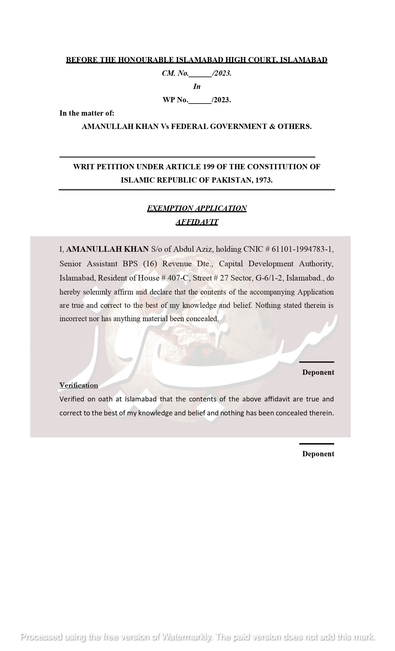 Aman Ullah Khan Vs FOP CDA 2 page 0035