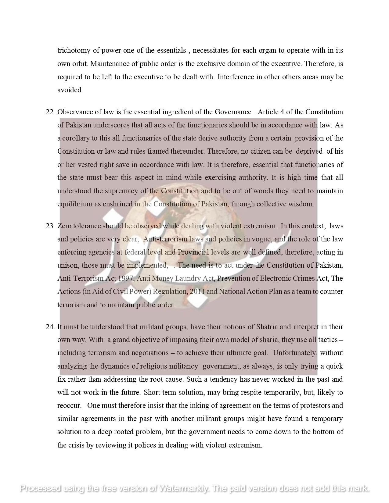 Brief on Faiz Abad Dharna Dated page 0006