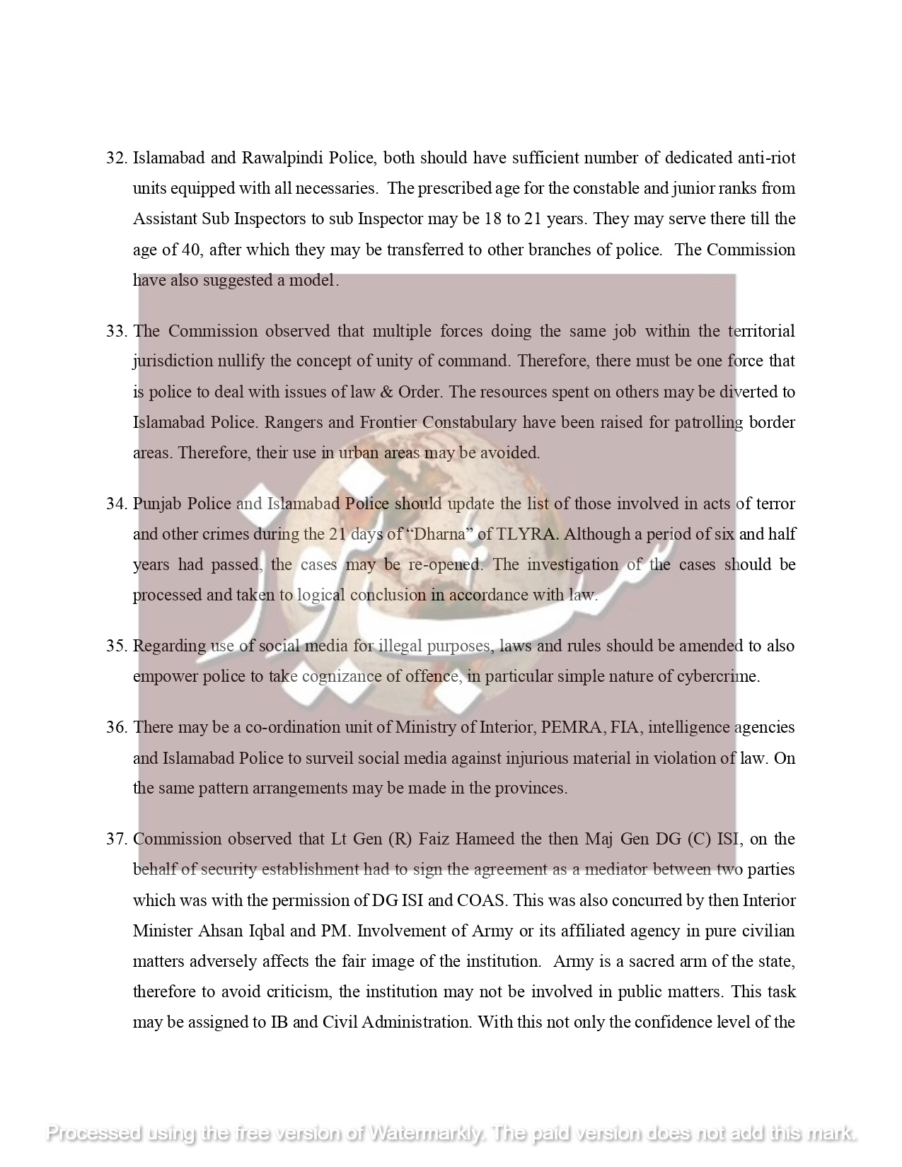 Brief on Faiz Abad Dharna Dated page 0008