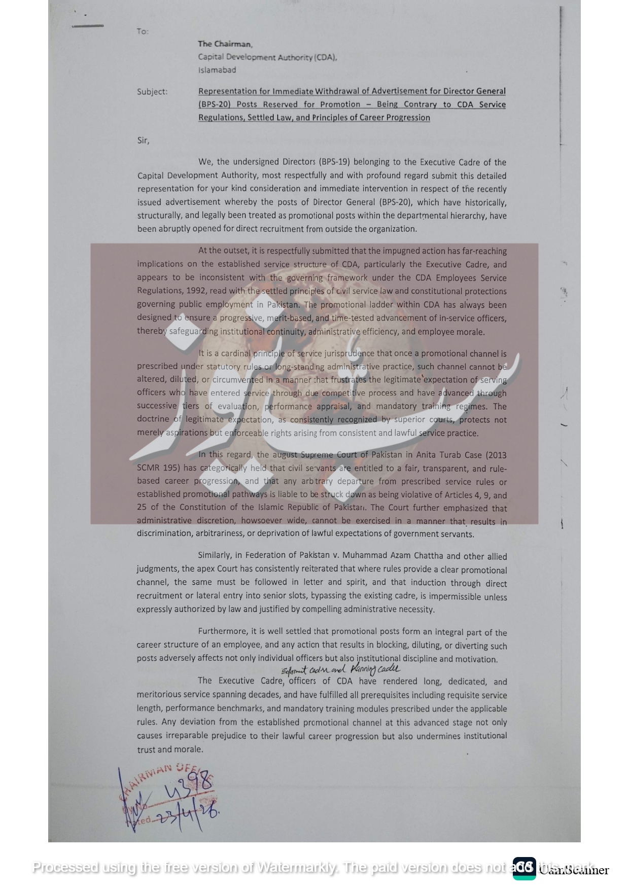 withdrawal of DG post advertisement page 0001 1