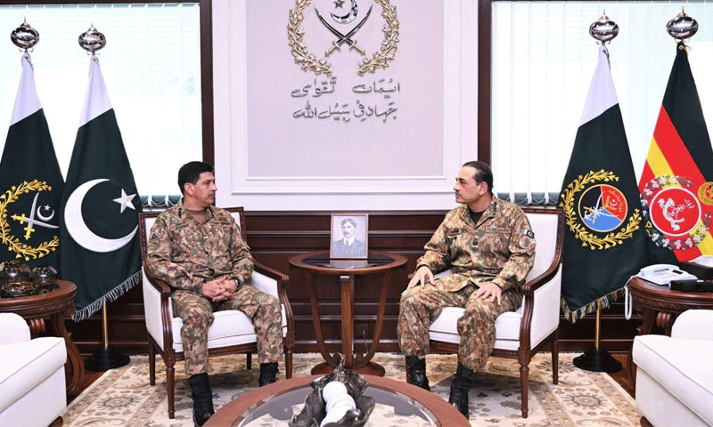 Field Marshal Syed Asim Munir called on General Syed Aamer Raza